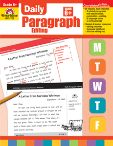 Daily Paragraph Editing, Grade 6 - Teacher's Edition