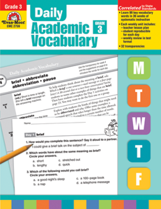 Daily Academic Vocabulary, Grade 3 - Teacher's Edition