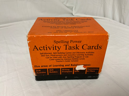 Spelling Power Activity Task Cards
