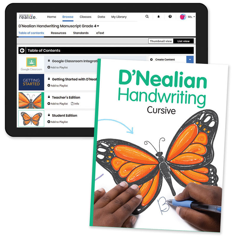 D'Nealian Handwriting Homeschool Bundle Grade 4 (2022)