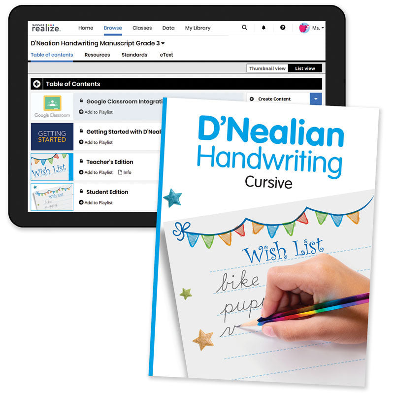 D'Nealian Handwriting Homeschool Bundle Grade 3 (2022)
