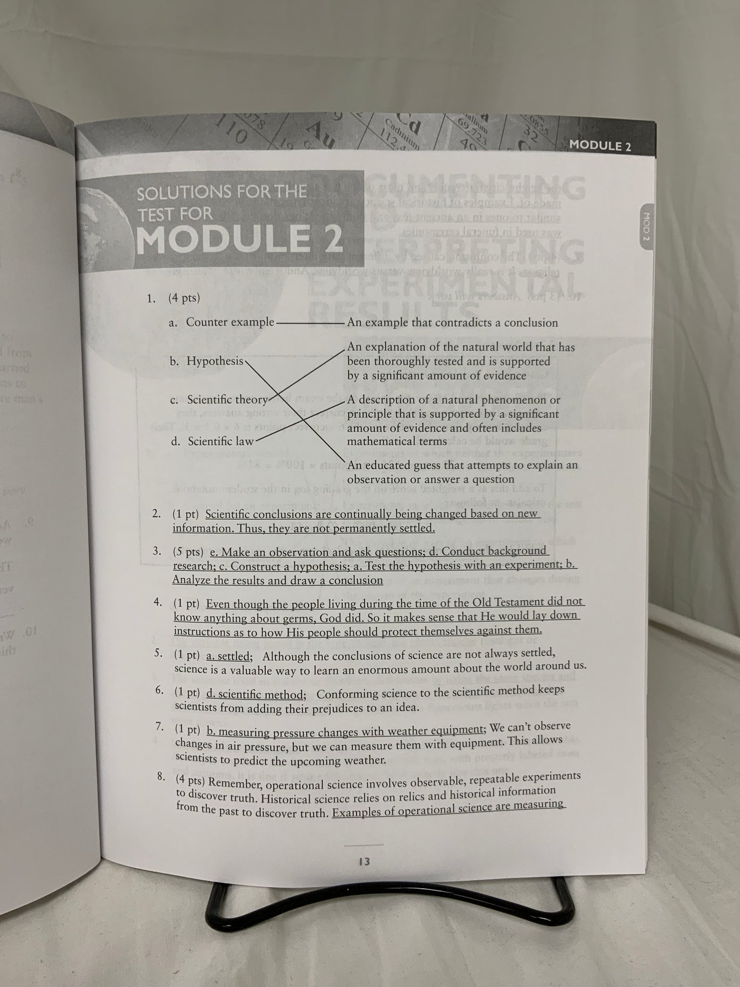 Exploring Creation with General Science (3rd Ed.) Solutions and Tests