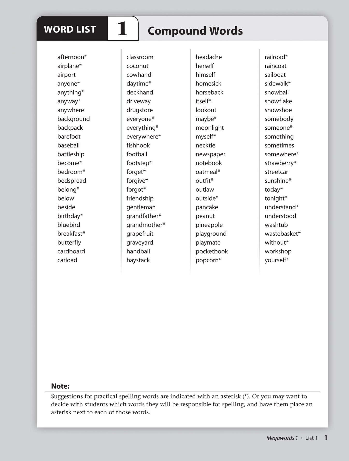 Megawords 1 Teacher's Guide 2nd Edition (Grades 4-12)