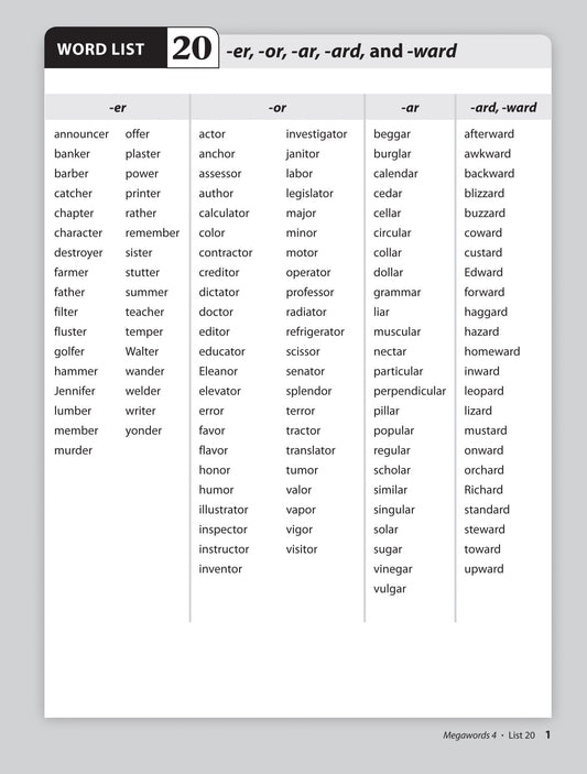 Megawords 4 Student Book 2nd Edition (Grades 4-12)