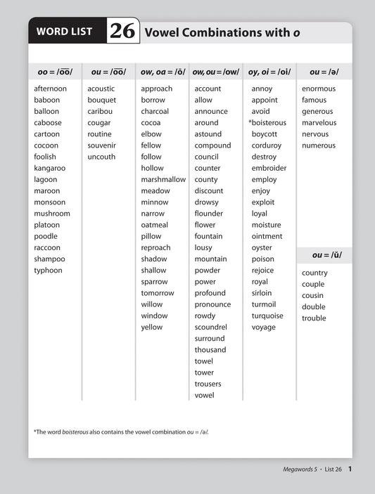 Megawords 5 Student Book 2nd Edition (Grades 4-12)