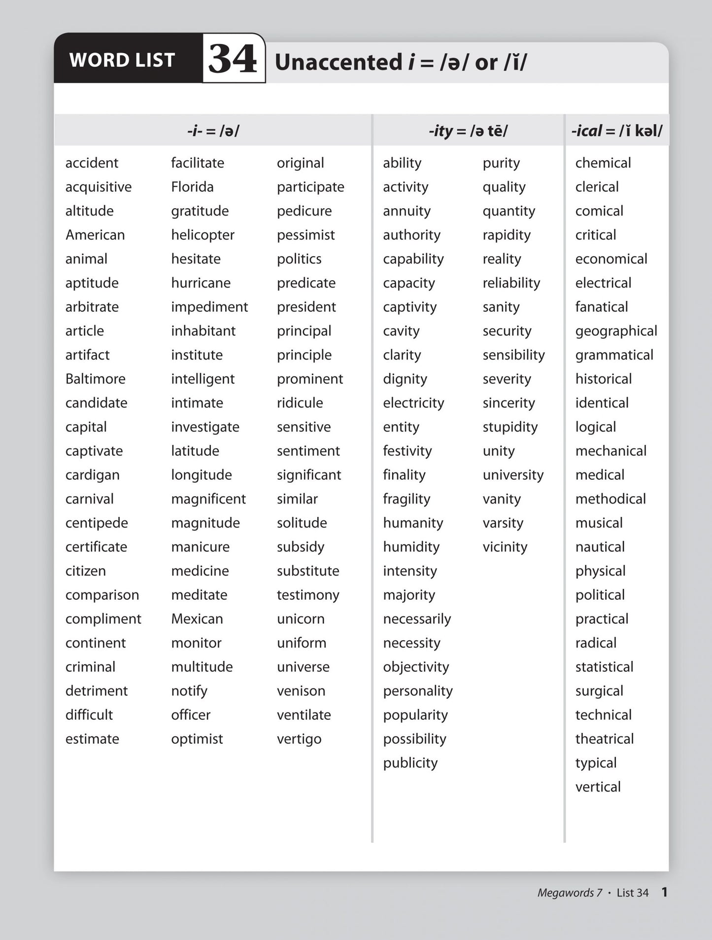 Megawords 7 Student Book 2nd Edition (Grades 4-12)