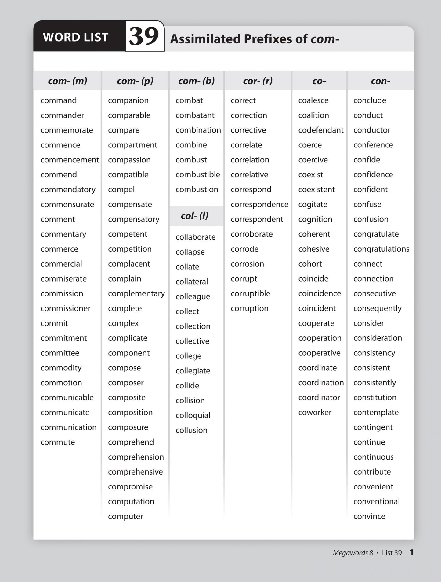 Megawords 8 Student Book 2nd Edition (Grades 4-12)