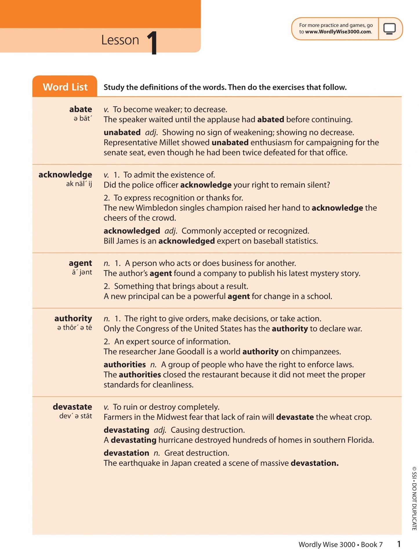 Wordly Wise 3000® 3rd Edition Student Book 7 (Grade 7)