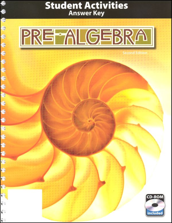 Pre-Algebra Student Activities Answer Key (2nd Ed.)
