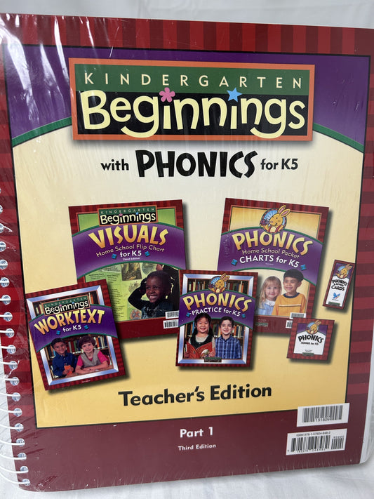 Kindergarten Beginnings with Phonics for K5 (3rd Ed.) Set of 2
