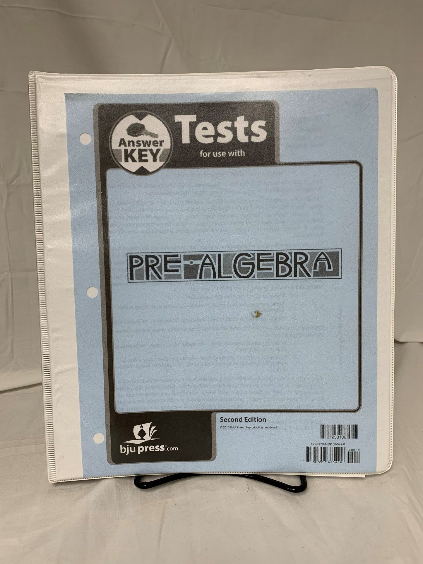 BJU Pre-Algebra (2nd Ed.) Tests Answer Key
