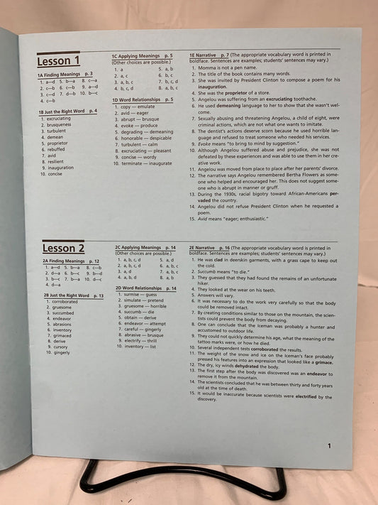 Wordly Wise 3000 Book 5 Teacher's Key