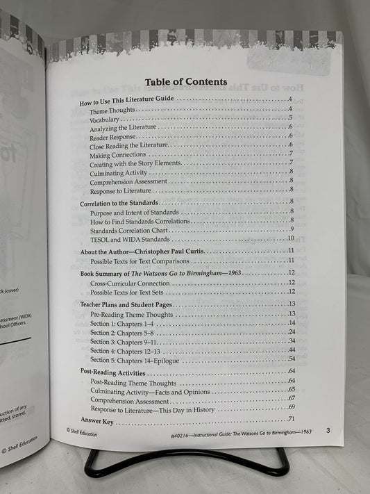 The Watsons Go to Birmingham - 1963 Literature Guide