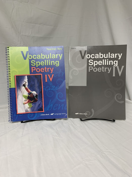 Abeka Vocabulary, Spelling, Poetry IV (4th Ed.) Set of 2