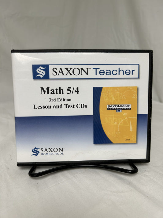 Saxon Teacher Math 5/4 (3rd Ed.) Lesson and Test CDs