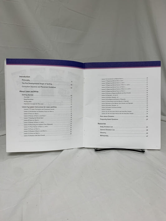 Spelling You See A: Listen and Write Instructor's Handbook