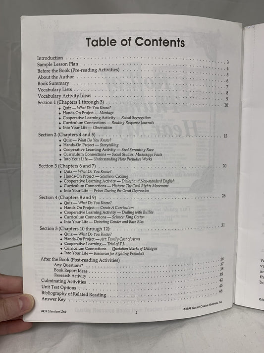 A Guide for Using Roll of Thunder, Hear My Cry in the Classroom