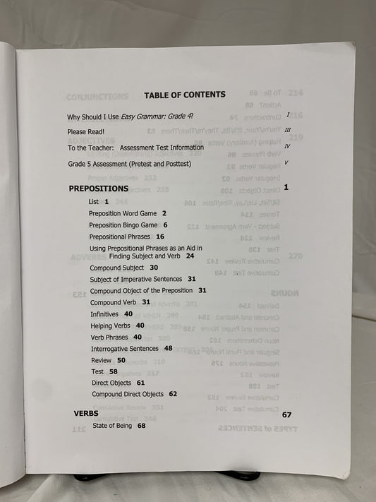 Easy Grammar: Grade 4 Teacher Edition