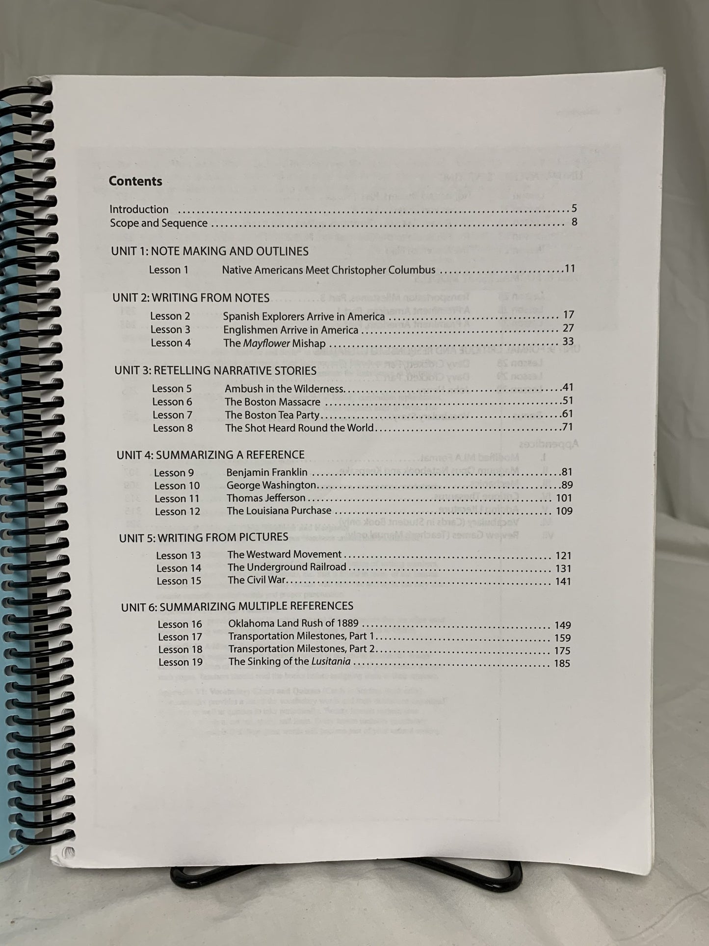 U.S. History-Based Writing Lessons (2nd Ed.) Teacher's Manual