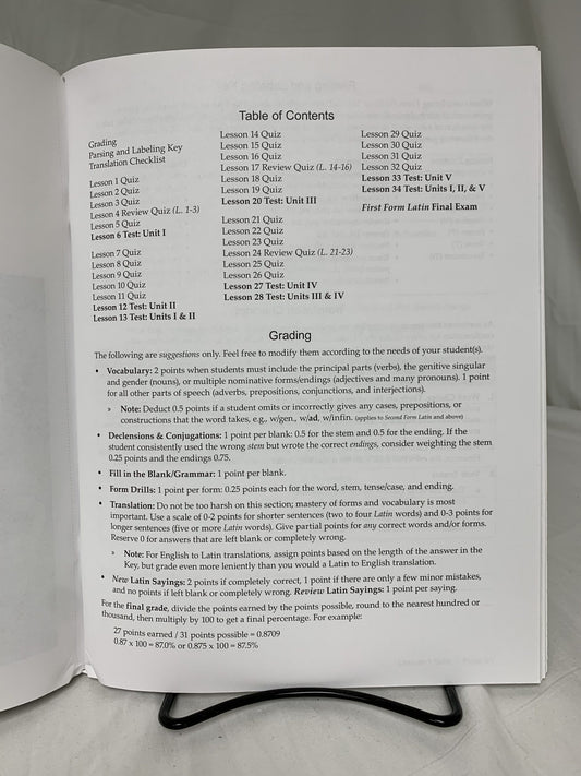 First Form Latin (2nd Ed.) Quizzes & Tests