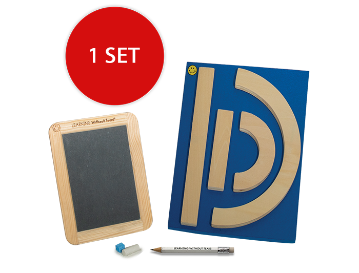 Individual Student Manipulative Pack - Wood Pieces and Slate Chalkboard