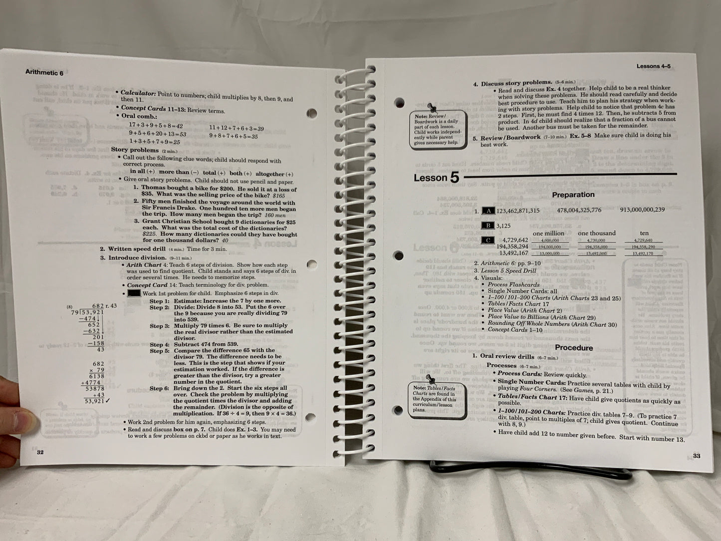 Abeka Homeschool Arithmetic 6 Curriculum/Lesson Plans
