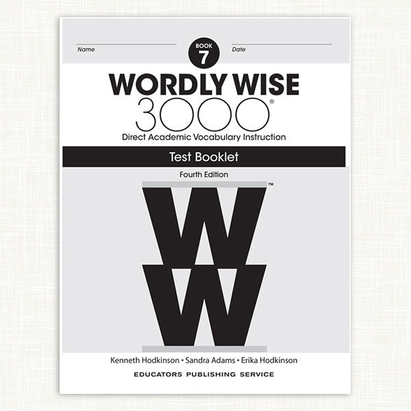 Wordly Wise 3000 Book 7 Test Booklet (4th Ed.)