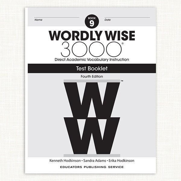 Wordly Wise 3000 Book 9 Test Booklet (4th Ed.)