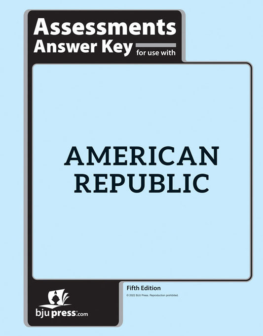 American Republic Assessments Answer Key (5th ed.)