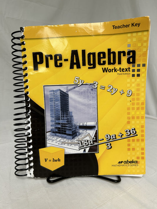Abeka Pre-Algebra (3rd Ed.) Set of 4