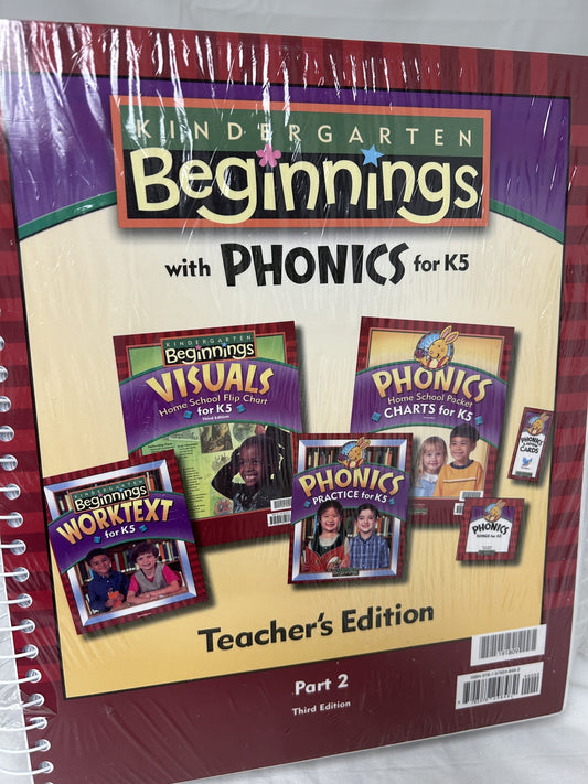 Kindergarten Beginnings with Phonics for K5 (3rd Ed.) Set of 2
