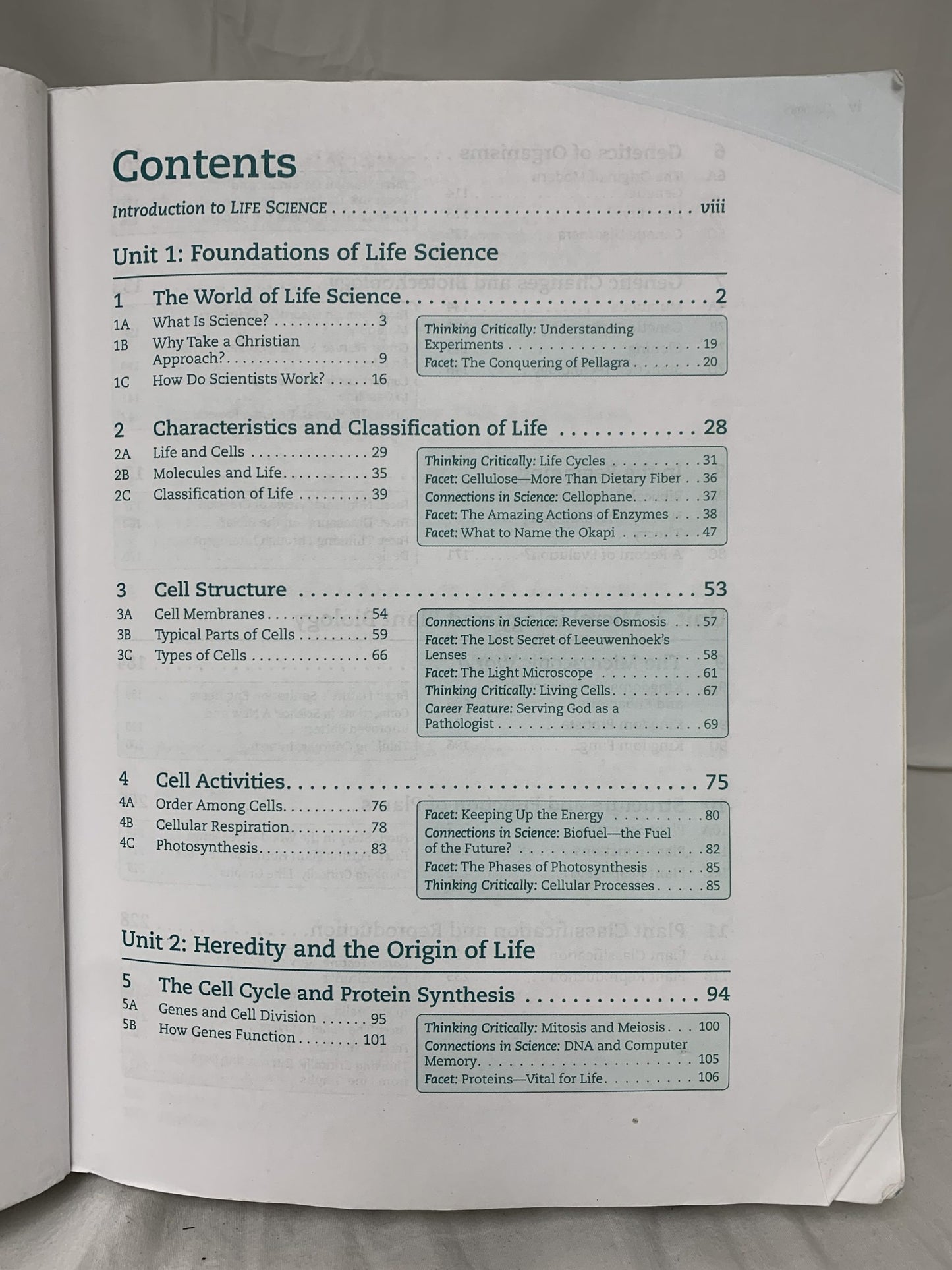 BJU Life Science (4th Ed.) Textbook
