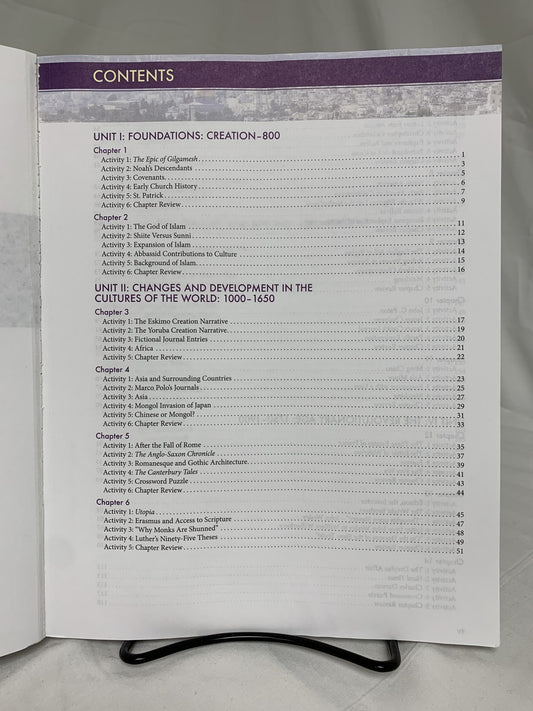 BJU World Studies (4th Ed.) Student Activities