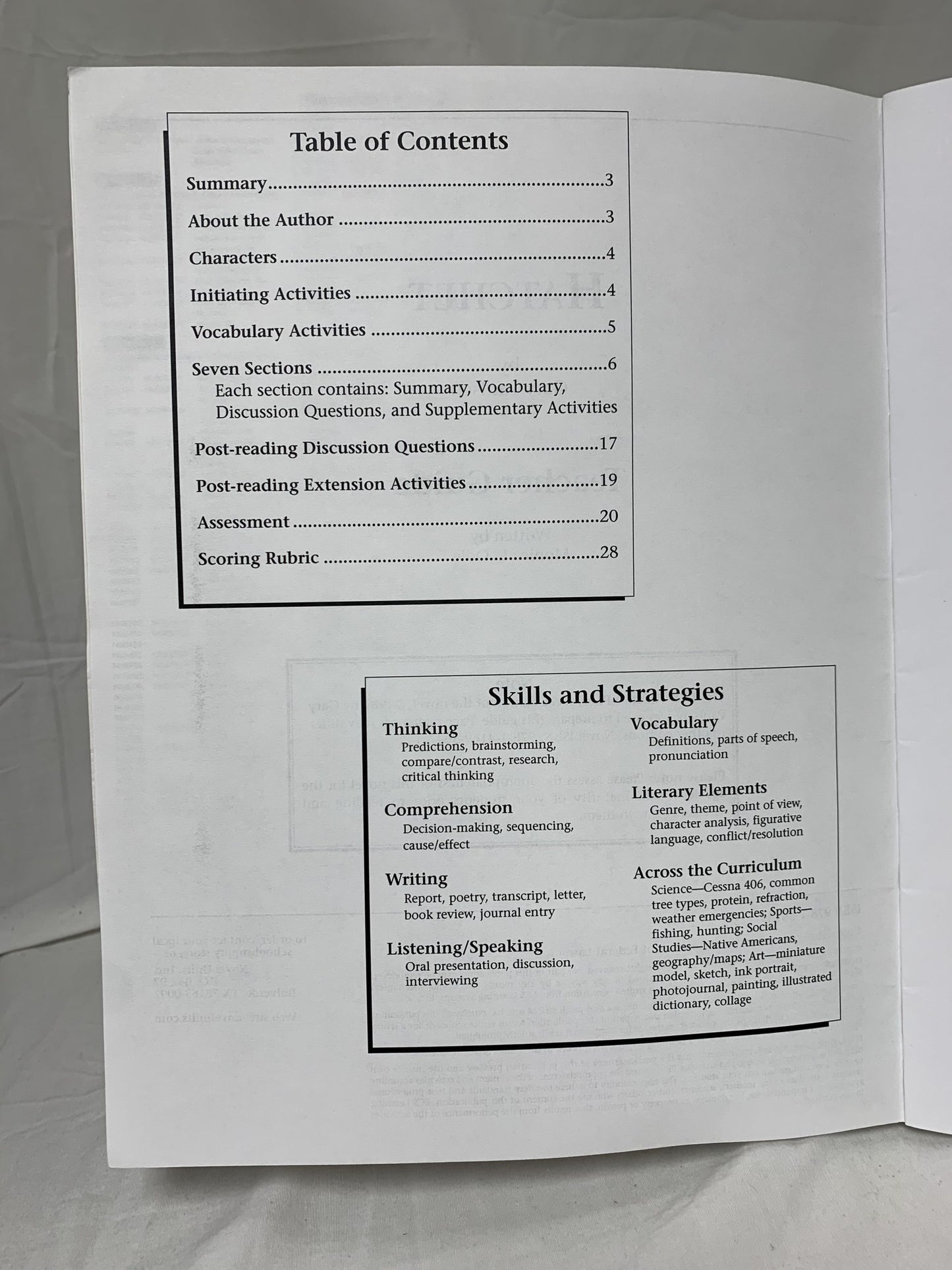 Hatchet Teacher Guide Grades 7-8