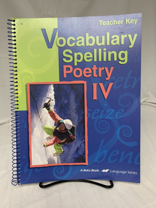Abeka Vocabulary, Spelling, Poetry IV (4th Ed.) Set of 2
