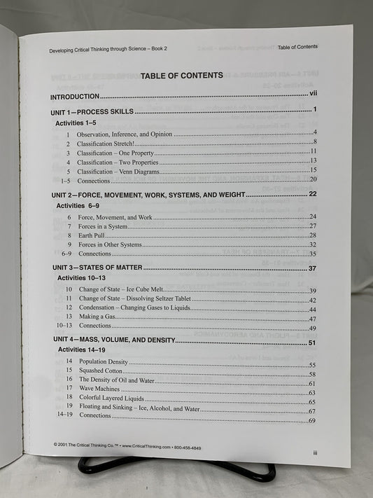 Developing Critical Thinking through Science Book 2