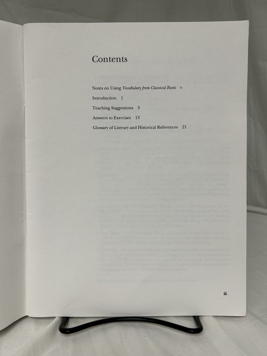 Vocabulary from Classical Roots Book B Teacher's Guide and Answer Key