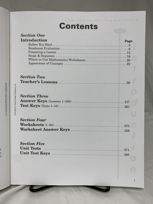 Horizons Math Teacher's Guide Grade 4