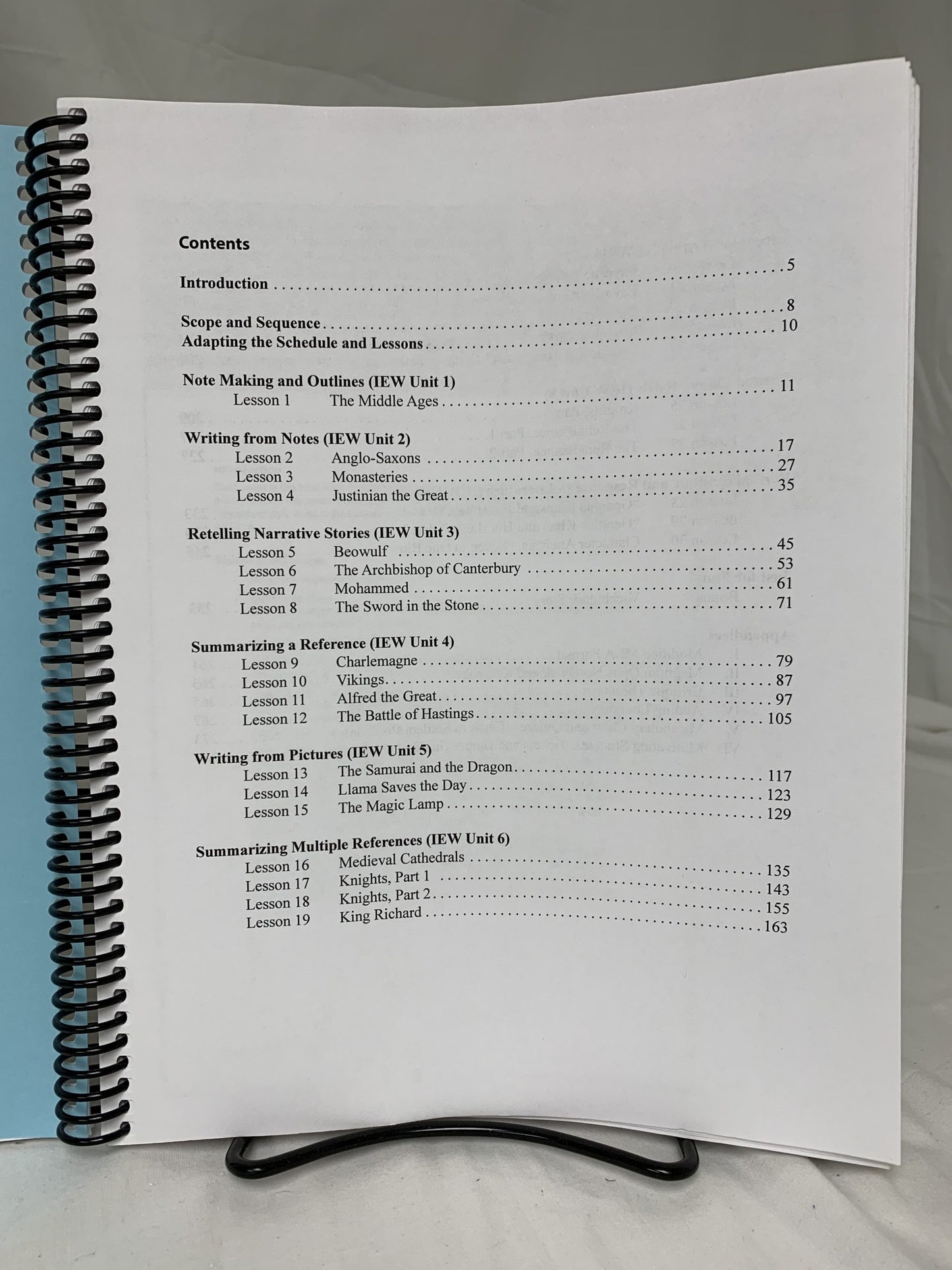 Medieval History-Based Writing Lessons (5th Ed.) Teacher's Manual