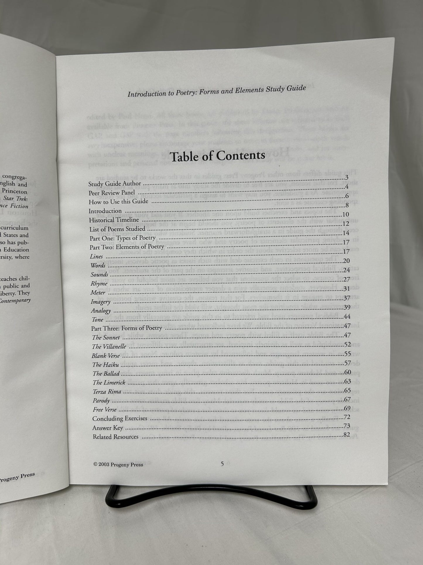Introduction to Poetry: Forms and Elements Study Guide