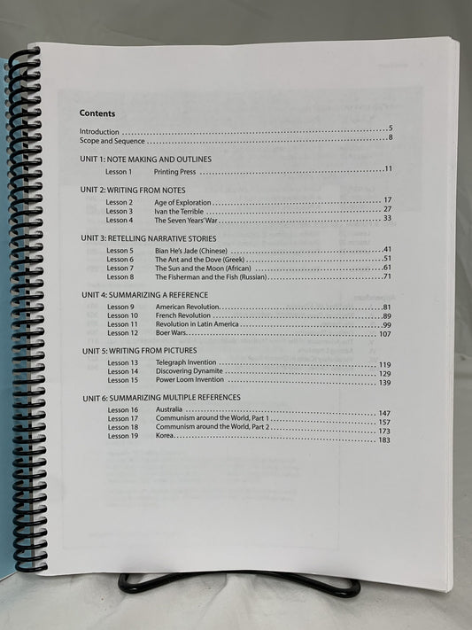 Modern World History-Based Writing Lessons (2nd Ed.) Teacher's Manual