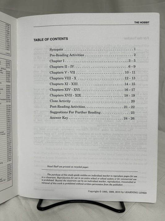 The Hobbit Novel-Ties Study Guide
