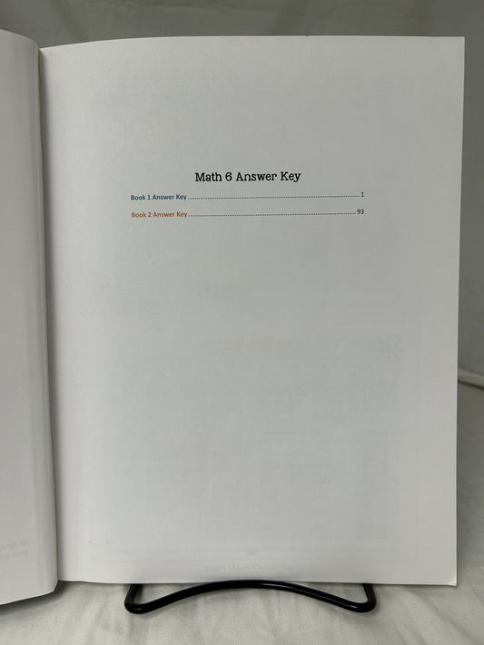 Simply Good and Beautiful Math 6 Answer Key