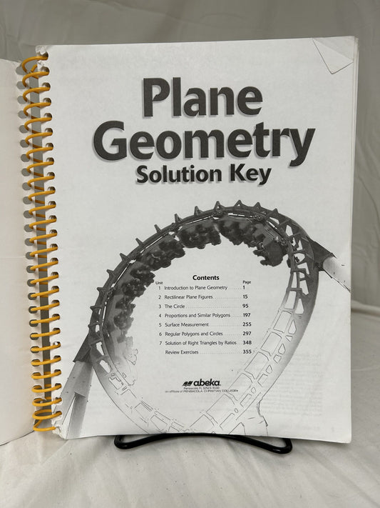 Abeka Plane Geometry Solution Key