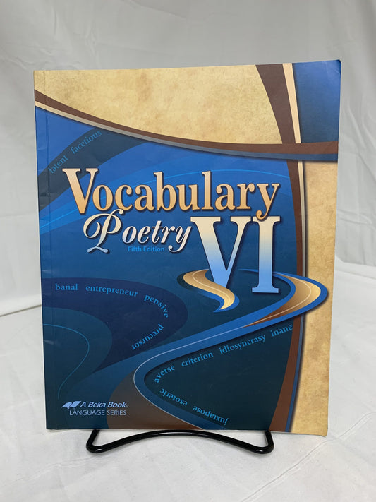 Abeka Vocabulary, Poetry VI (5th Ed.) Set of 3