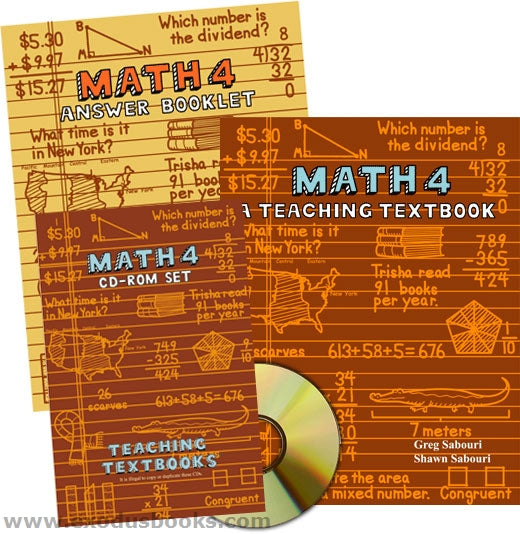 Math 4 (Teaching Textbooks) Set of 3