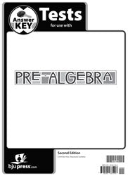 Pre-Algebra Tests Answer Key (2nd ed.)