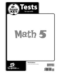 Math 5 Tests Answer Key (3rd ed.)