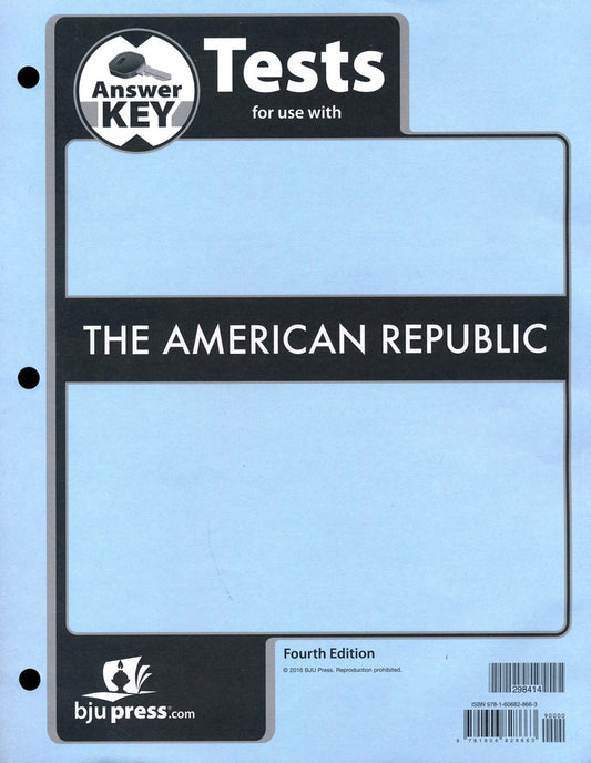 American Republic Tests Answer Key (4th ed.)