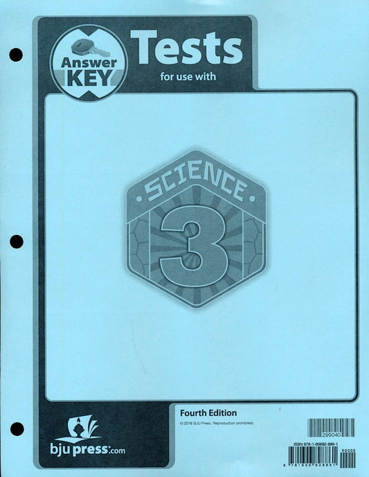 Science 3 Tests Answer Key (4th ed.)